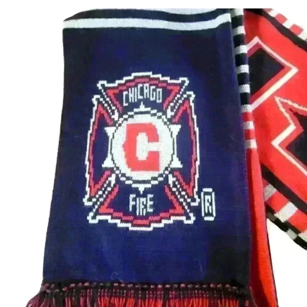 3/$30 Chicago Fire Adidas Orange‎ Blue Gray Nwts Scarf Shawl.